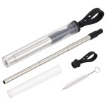 Sip 'N Slide Telescoping Straw With Cleaning Brush - Black Sip 'N Slide Telescoping Straw With Cleaning Brush - Black