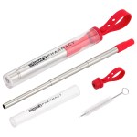 Sip 'N Slide Telescoping Straw With Cleaning Brush - Red Sip 'N Slide Telescoping Straw With Cleaning Brush - Red