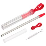 Sip 'N Slide Telescoping Straw With Cleaning Brush - Red Sip 'N Slide Telescoping Straw With Cleaning Brush - Red