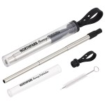 Sip 'N Slide Telescoping Straw With Cleaning Brush - Black Sip 'N Slide Telescoping Straw With Cleaning Brush - Black