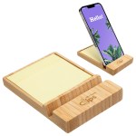 Bamboo Sticky Note Dispenser with Phone Holder 1 Bamboo Sticky Note Dispenser with Phone Holder 1