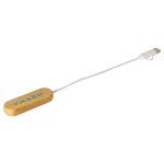 Bamboo Dual Port USB & Type-C Hub - Bamboo Brown/White Bamboo Dual Port USB & Type-C Hub - Bamboo Brown/White