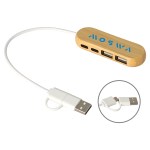 Bamboo Dual Port USB & Type-C Hub 1 Bamboo Dual Port USB & Type-C Hub 1