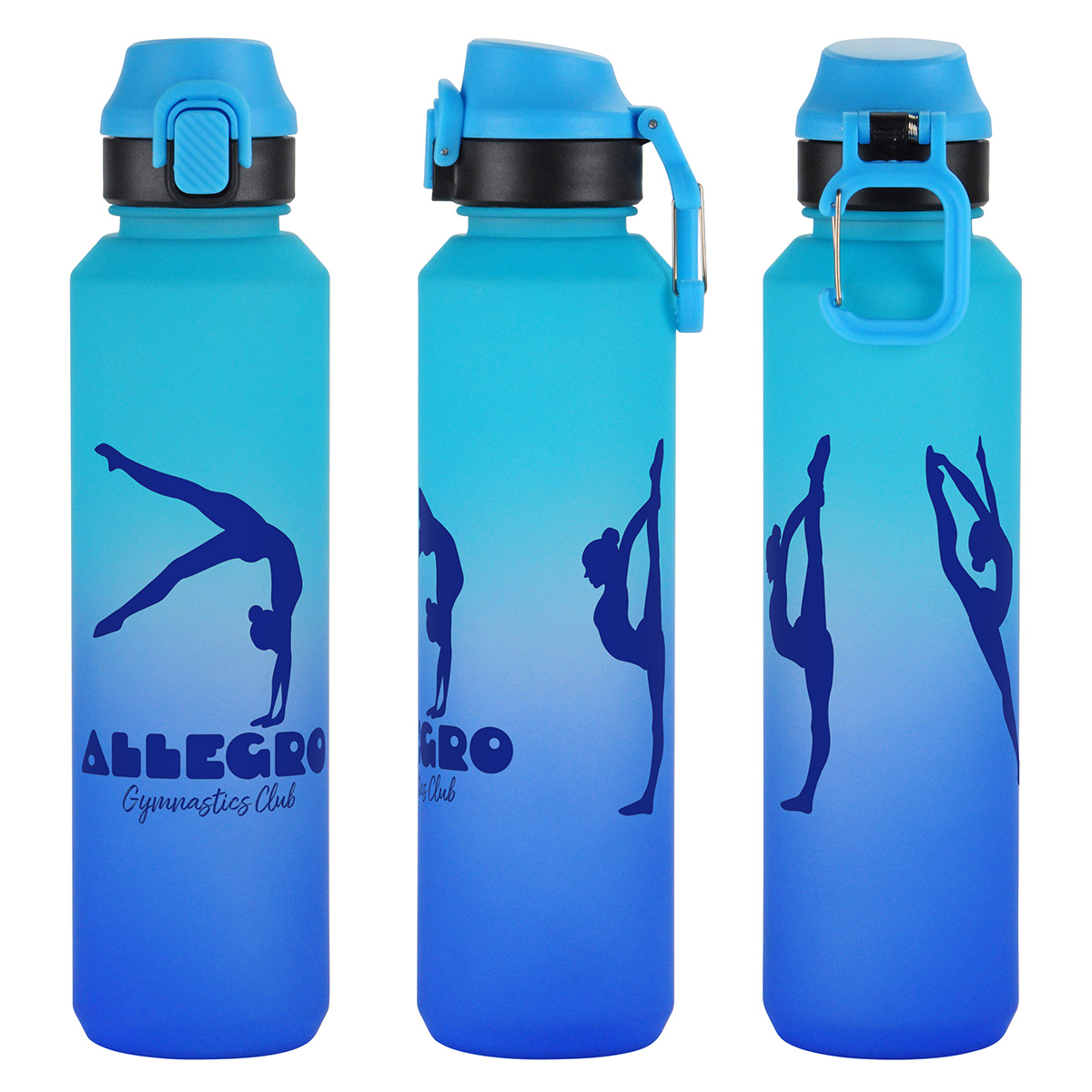 Chroma 27 oz Tritan® Bottle with Snap-Top Lid & Carabiner 1