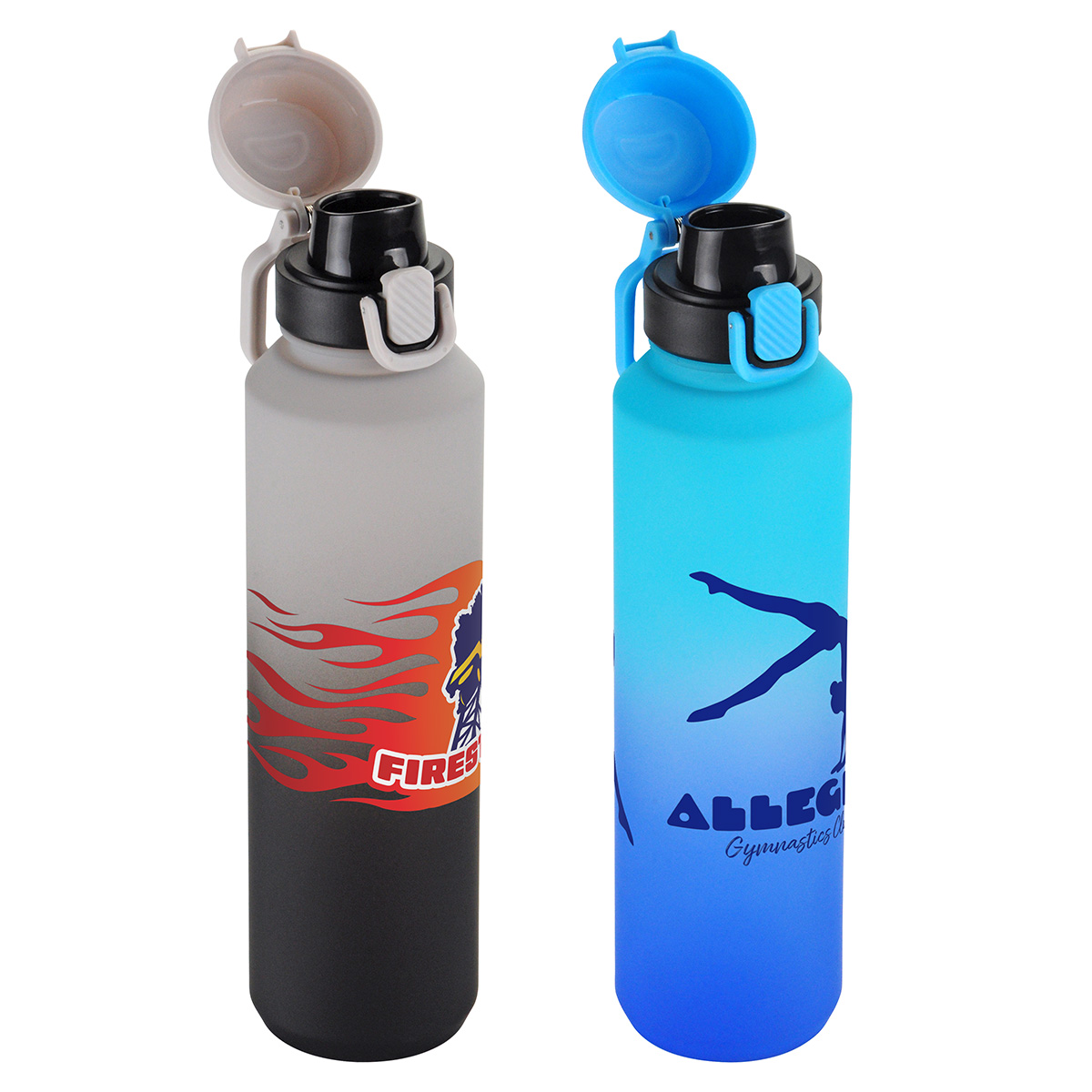 Chroma 27 oz Tritan® Bottle with Snap-Top Lid & Carabiner 1