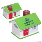 House Stress Reliever - Lime Green/White/Red House Stress Reliever - Lime Green/White/Red