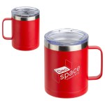 Ceva 14 oz Copper-Coated Powder-Coated Insulated Mug - White Ceva 14 oz Copper-Coated Powder-Coated Insulated Mug - White