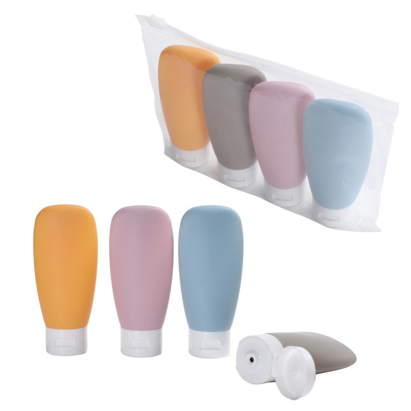 Continental 4-Bottle Travel Set in Zippered Pouch 1 Continental 4-Bottle Travel Set in Zippered Pouch 1