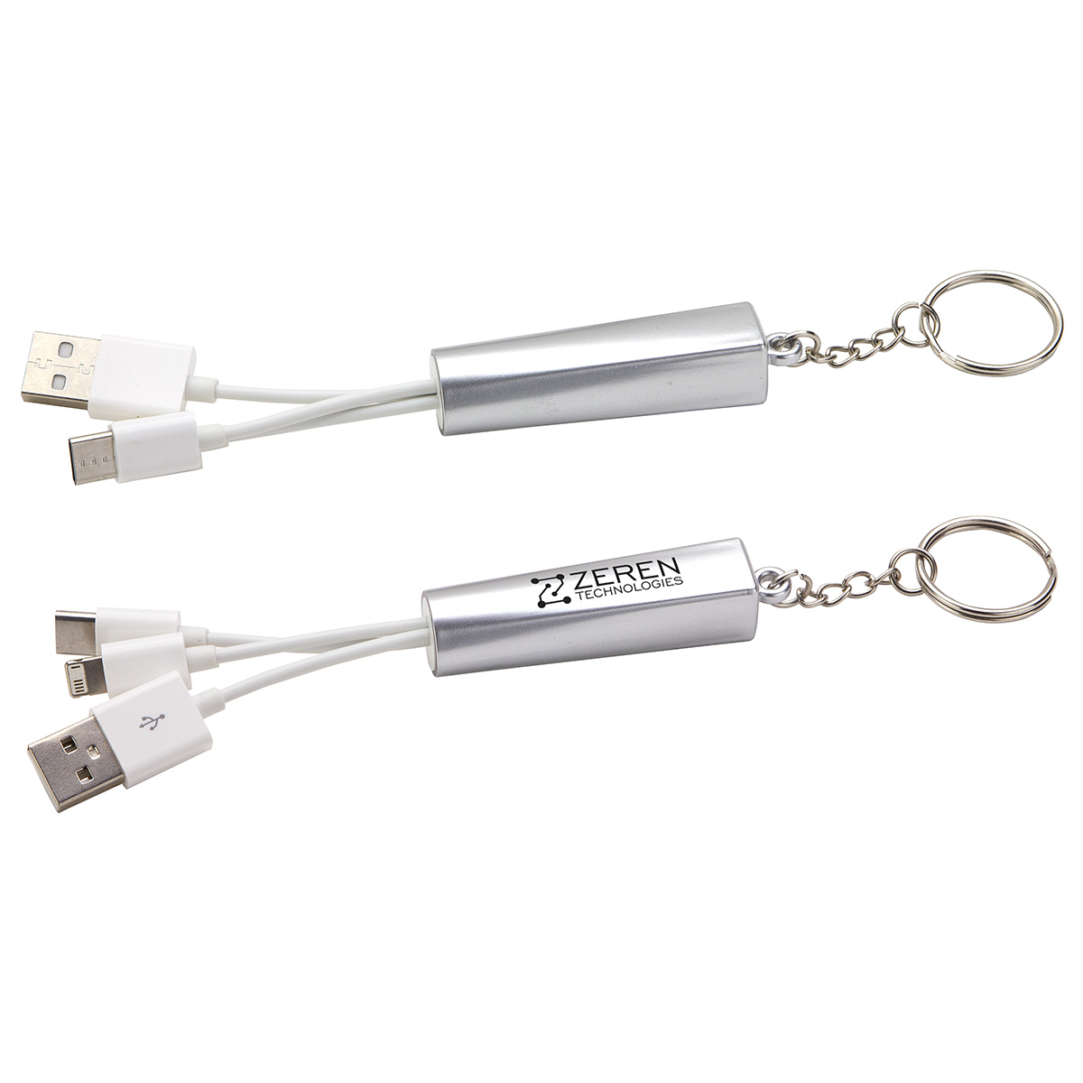 Trey 3-in-1 Light-Up Charging Cable with Keychain 1