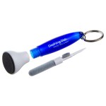 Swab Microfiber Earbud & Screen Cleaner with Key Ring - Blue(blank) Swab Microfiber Earbud & Screen Cleaner with Key Ring - Blue(blank)
