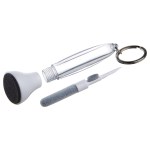Swab Microfiber Earbud & Screen Cleaner with Key Ring - Clear Swab Microfiber Earbud & Screen Cleaner with Key Ring - Clear