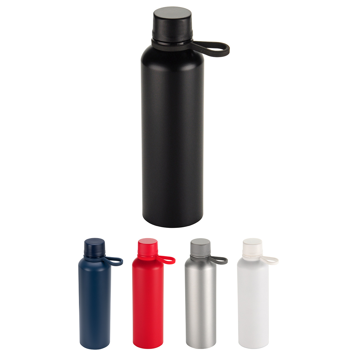 Avento 25 oz Recycled Aluminum Bottle with Silicone Loop 1