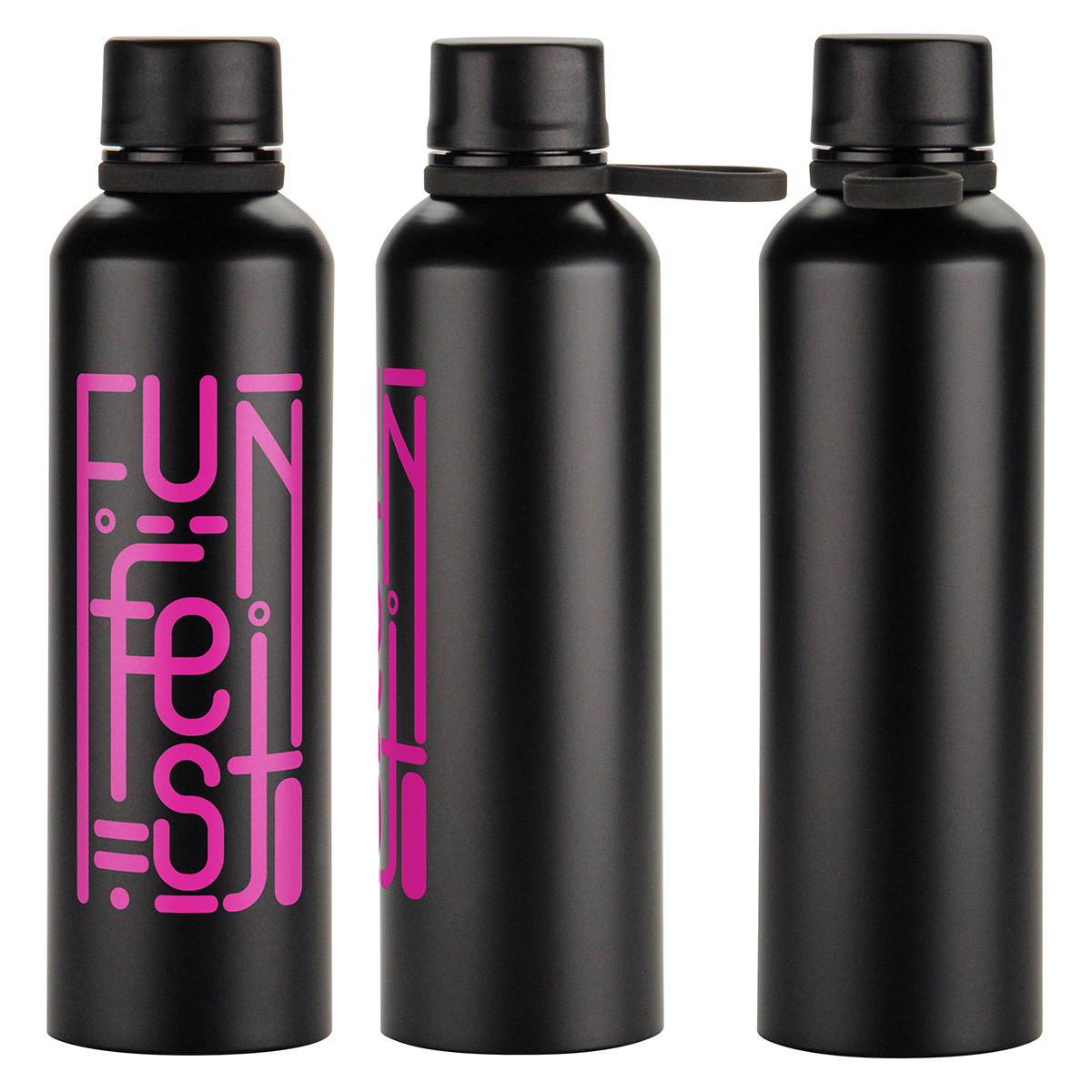 Avento 25 oz Recycled Aluminum Bottle with Silicone Loop 1
