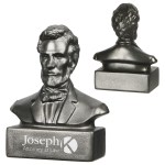 Abraham Lincoln Bust Stress Reliever - Silver Abraham Lincoln Bust Stress Reliever - Silver