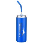 Sirena 20 oz Vacuum Insulated Tumbler with Straw - Blue Sirena 20 oz Vacuum Insulated Tumbler with Straw - Blue