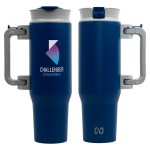 NAYAD® Genesis 40 oz Stainless Steel Double-Wall Mug with Foldable Handle - Navy Blue NAYAD® Genesis 40 oz Stainless Steel Double-Wall Mug with Foldable Handle - Navy Blue