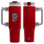 NAYAD® Genesis 40 oz Stainless Steel Double-Wall Mug with Foldable Handle - Red NAYAD® Genesis 40 oz Stainless Steel Double-Wall Mug with Foldable Handle - Red