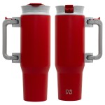 NAYAD® Genesis 40 oz Stainless Steel Double-Wall Mug with Foldable Handle - Red NAYAD® Genesis 40 oz Stainless Steel Double-Wall Mug with Foldable Handle - Red