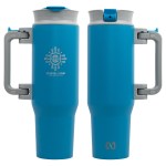 NAYAD® Genesis 40 oz Stainless Steel Double-Wall Mug with Foldable Handle - Sky Blue NAYAD® Genesis 40 oz Stainless Steel Double-Wall Mug with Foldable Handle - Sky Blue