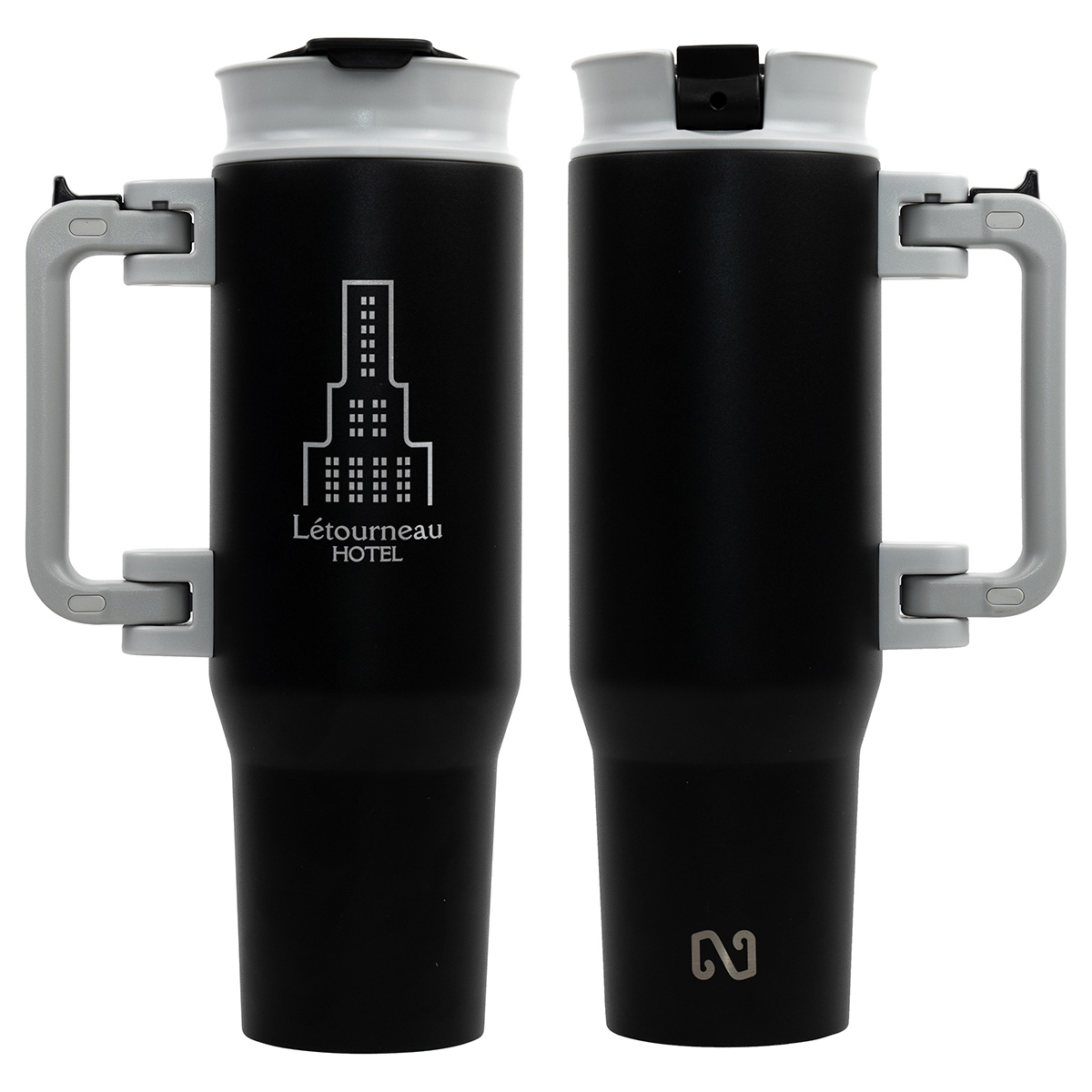 NAYAD® Genesis 40 oz Stainless Steel Double-Wall Mug with Foldable Handle 1