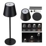 Illume Rechargeable Touch-Control Mini Desk Lamp - Black Illume Rechargeable Touch-Control Mini Desk Lamp - Black