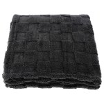 Riviera Soft-Plush Checkerboard Blanket - Black Riviera Soft-Plush Checkerboard Blanket - Black