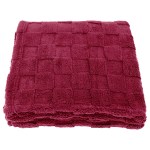 Riviera Soft-Plush Checkerboard Blanket - Burgundy Riviera Soft-Plush Checkerboard Blanket - Burgundy