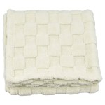 Riviera Soft-Plush Checkerboard Blanket - Cream Riviera Soft-Plush Checkerboard Blanket - Cream
