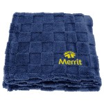 Riviera Soft-Plush Checkerboard Blanket - Navy Blue Riviera Soft-Plush Checkerboard Blanket - Navy Blue