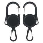 Waypoint Retractable & Lockable Dual Carabiner - Black Waypoint Retractable & Lockable Dual Carabiner - Black