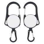 Waypoint Retractable & Lockable Dual Carabiner - White Waypoint Retractable & Lockable Dual Carabiner - White