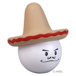 Fiesta Mad Cap Stress Reliever - White/Tan Fiesta Mad Cap Stress Reliever - White/Tan