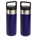 Dante 20 oz Vacuum Insulated Bottle with Carabiner Lid - Navy Blue Dante 20 oz Vacuum Insulated Bottle with Carabiner Lid - Navy Blue