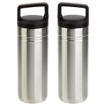 Dante 20 oz Vacuum Insulated Bottle with Carabiner Lid - Silver Dante 20 oz Vacuum Insulated Bottle with Carabiner Lid - Silver