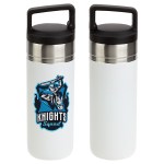 Dante 20 oz Vacuum Insulated Bottle with Carabiner Lid - White Dante 20 oz Vacuum Insulated Bottle with Carabiner Lid - White