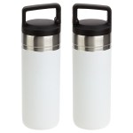 Dante 20 oz Vacuum Insulated Bottle with Carabiner Lid - White Dante 20 oz Vacuum Insulated Bottle with Carabiner Lid - White