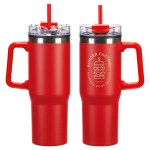 Oceanic 30 oz Stainless Steel/Polypropylene Mug with Color-Matching Handle - Red Oceanic 30 oz Stainless Steel/Polypropylene Mug with Color-Matching Handle - Red