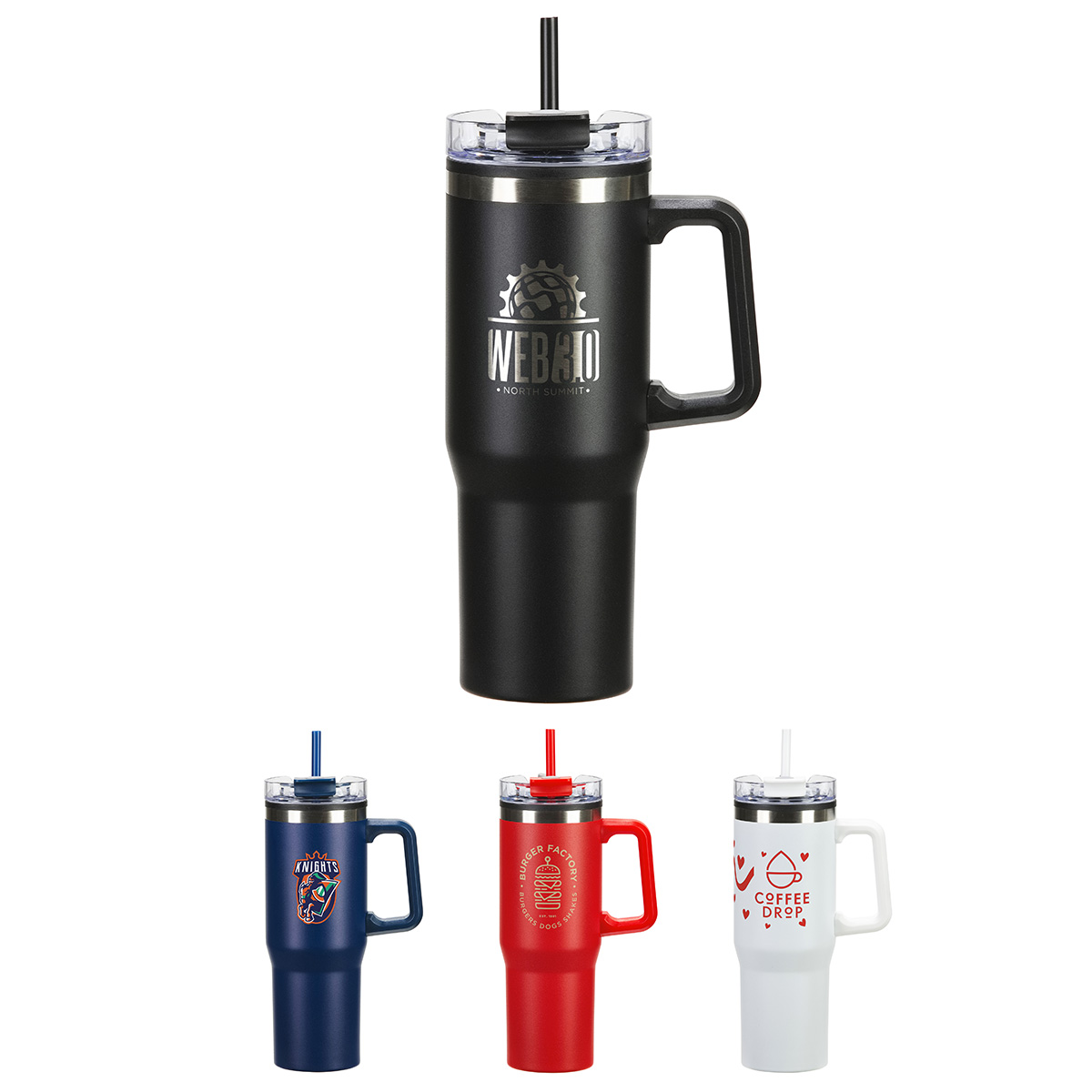 Oceanic 30 oz Stainless Steel/Polypropylene Mug with Color-Matching Handle 1