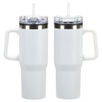 Oceanic 30 oz Stainless Steel/Polypropylene Mug with Color-Matching Handle - White Oceanic 30 oz Stainless Steel/Polypropylene Mug with Color-Matching Handle - White