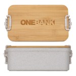 Chuckwagon Stackable Lunch Box With Bamboo Lid & Utensils - Natural Chuckwagon Stackable Lunch Box With Bamboo Lid & Utensils - Natural
