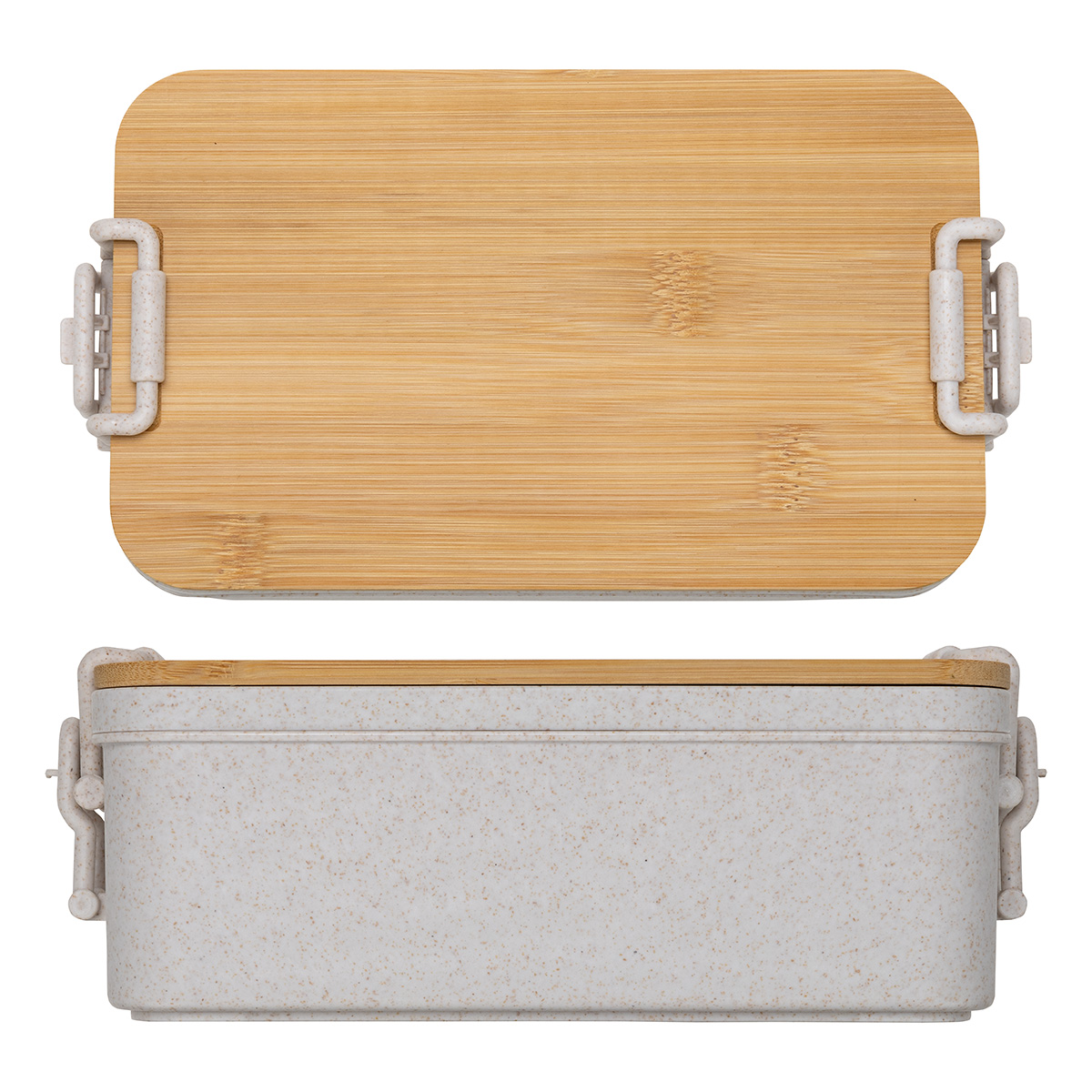Chuckwagon Stackable Lunch Box With Bamboo Lid & Utensils 1