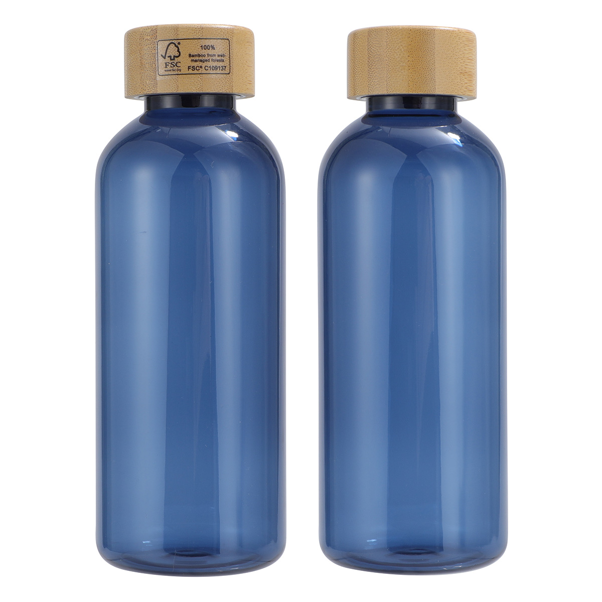 Vida 22 oz RPET Reusable Sports Bottle w/ Bamboo Lid 1