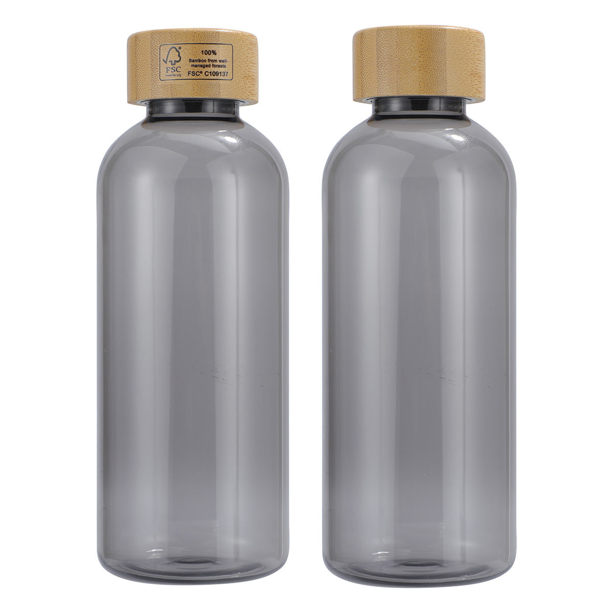 Vida 22 oz RPET Reusable Sports Bottle w/ Bamboo Lid 1