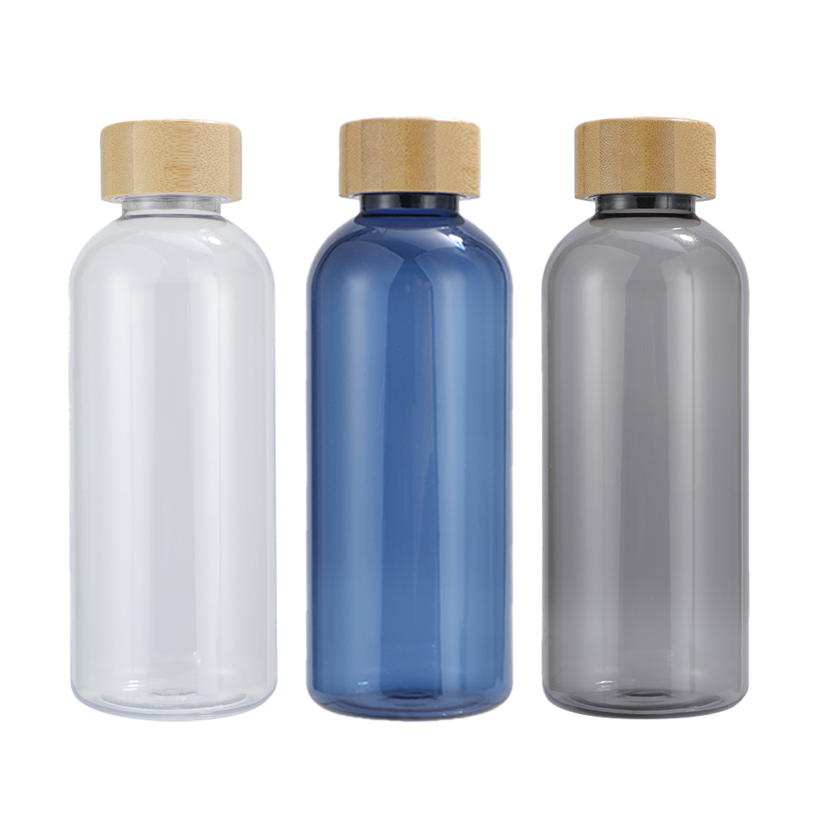 Vida 22 oz RPET Reusable Sports Bottle w/ Bamboo Lid 1