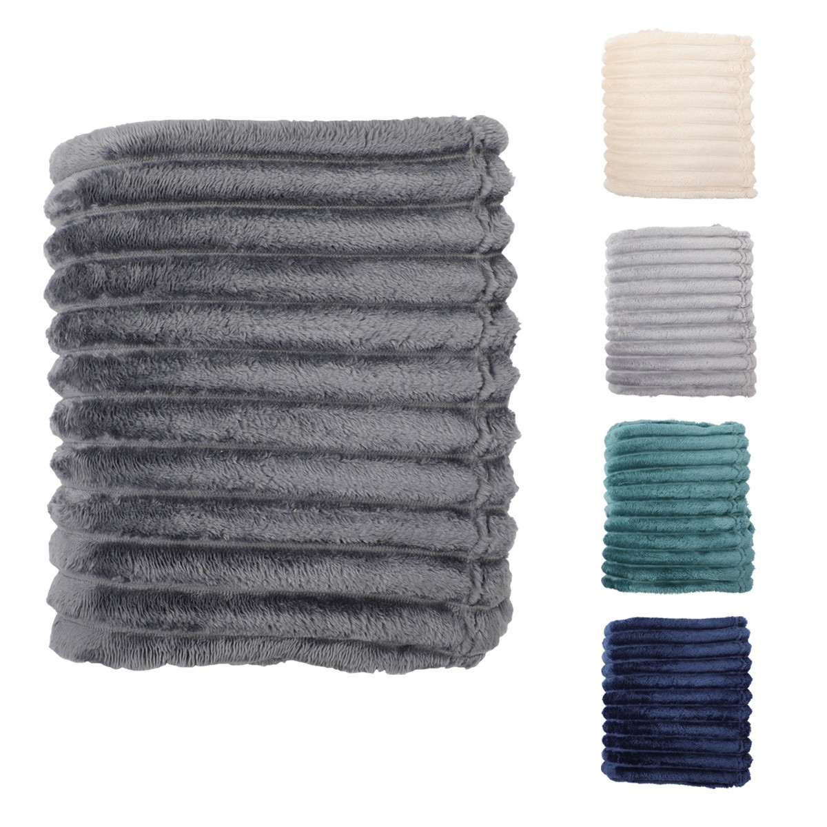 BeWell™ Parlor Soft Stripe Cuddle Blanket 1