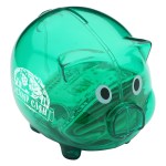Piggy Bank - Translucent Green Piggy Bank - Translucent Green