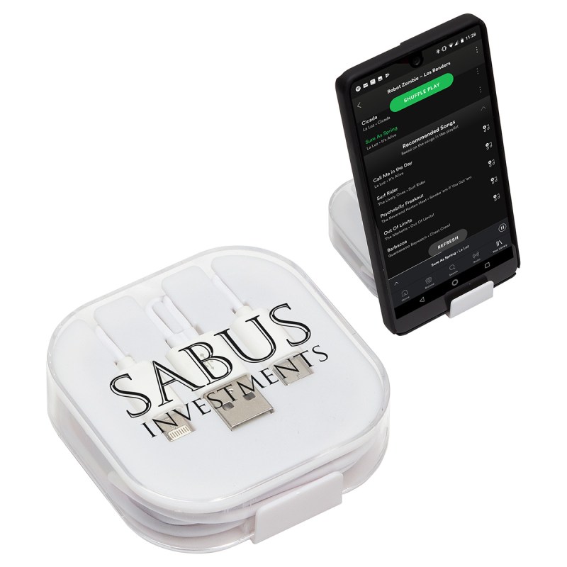 Trio 3-in-1 Charging Cable with Built-In Phone Stand 1 Trio 3-in-1 Charging Cable with Built-In Phone Stand 1
