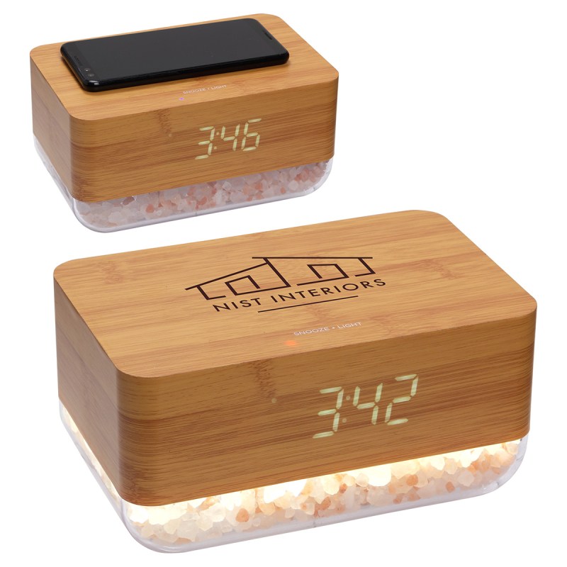 Sunrise Alarm Clock with Himalayan Salt Lamp + Wireless Charger 1 Sunrise Alarm Clock with Himalayan Salt Lamp + Wireless Charger 1