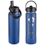 Volare 27 oz Vacuum Insulated Bottle with Flip Top Spout - Navy Blue Volare 27 oz Vacuum Insulated Bottle with Flip Top Spout - Navy Blue