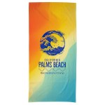 Silk Touch Beach Blanket/Towel 30" x 60" 360GSM Poly/Cotton - Full Color - White Silk Touch Beach Blanket/Towel 30" x 60" 360GSM Poly/Cotton - Full Color - White
